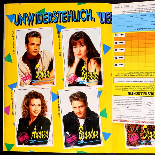 Beverly Hills 90210 Panini sticker album complete