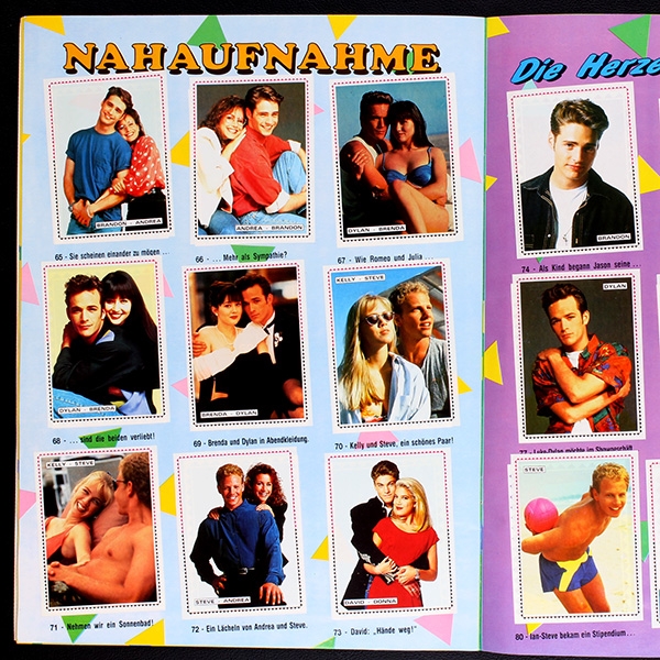 Beverly Hills 90210 Panini sticker album complete