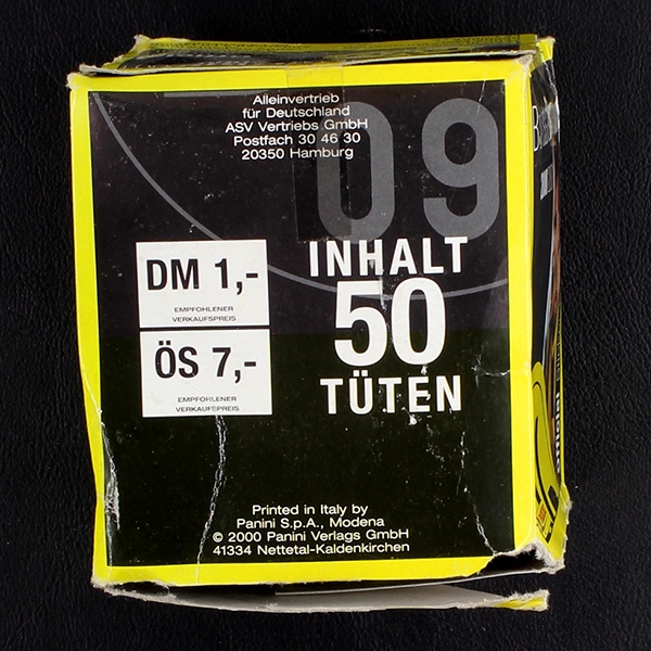 Dortmund 2000 Panini box with 50 sticker bags
