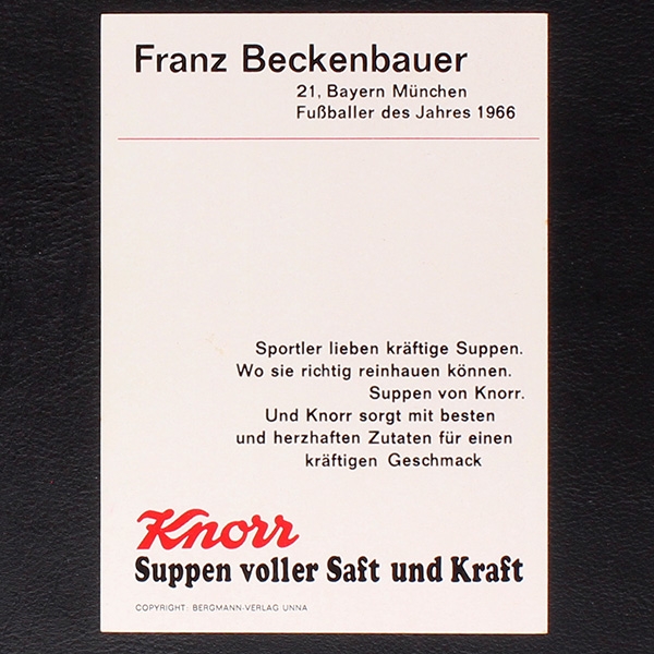 Franz Beckenbauer 1966 Bergmann Knorr