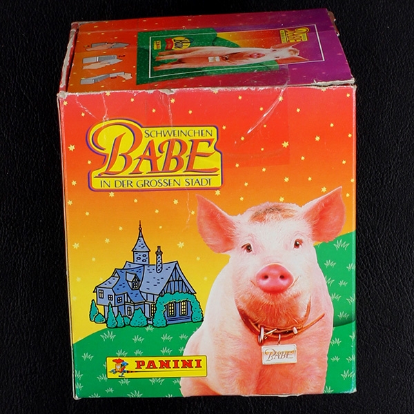 Schweinchen Babe Panini Box mit 50 Sticker Tüten