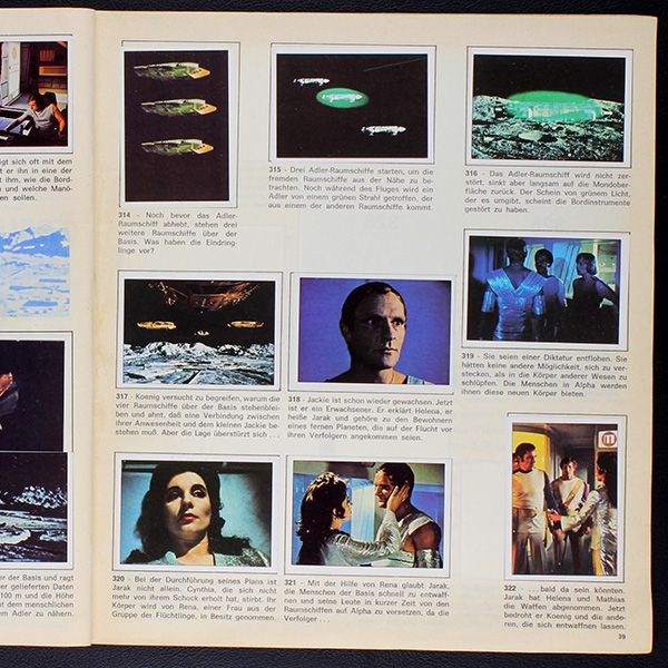 Space 1999 Panini Sticker Album komplett