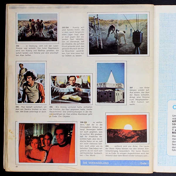 Space 1999 Panini Sticker Album komplett