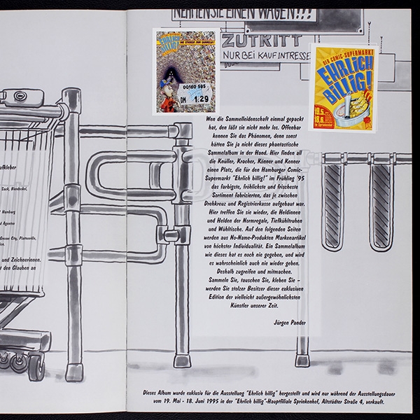 Comic Supermarkt Ehrlich Billig 1995 sticker album complete