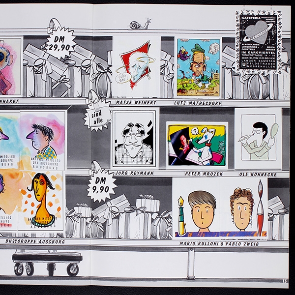 Comic Supermarkt Ehrlich Billig 1995 sticker album complete