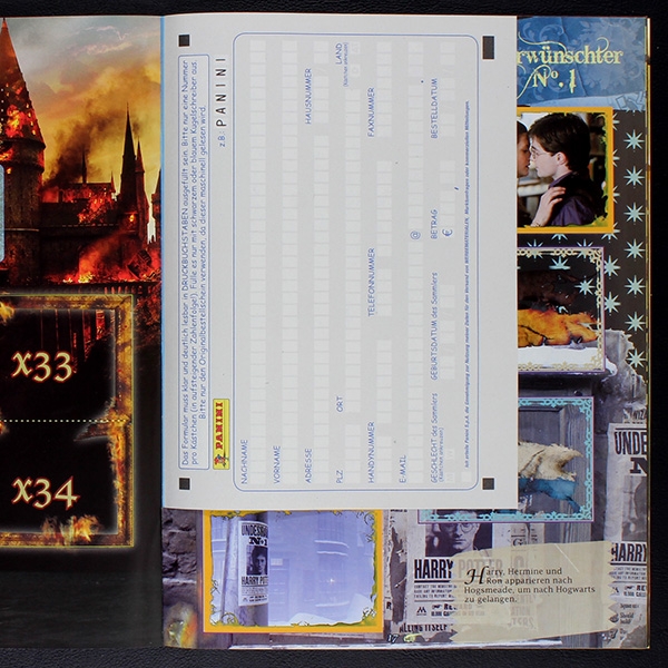 Harry Potter Heiligtümer des Todes Panini Sticker Album