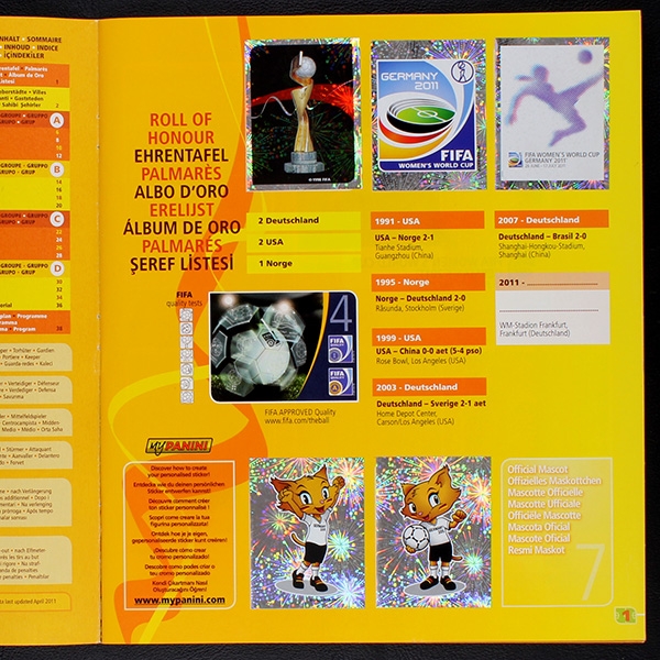 Germany 2011 Panini album with stickers