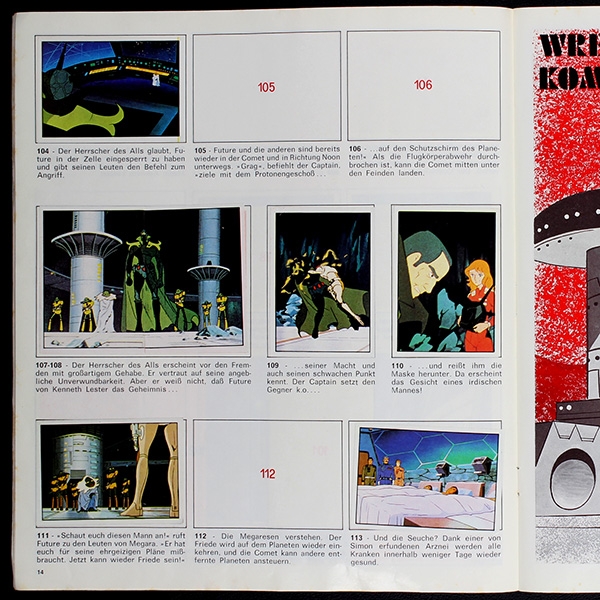 Captain Future Panini album with stickers - 40%