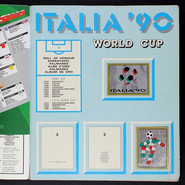 Italia 90 Panini Sticker Album teilgefüllt - schlecht