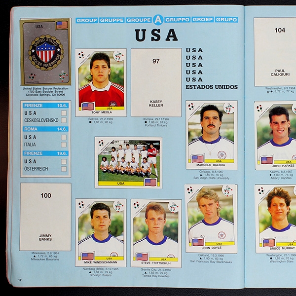 Italia 90 Panini Sticker Album teilgefüllt - schlecht