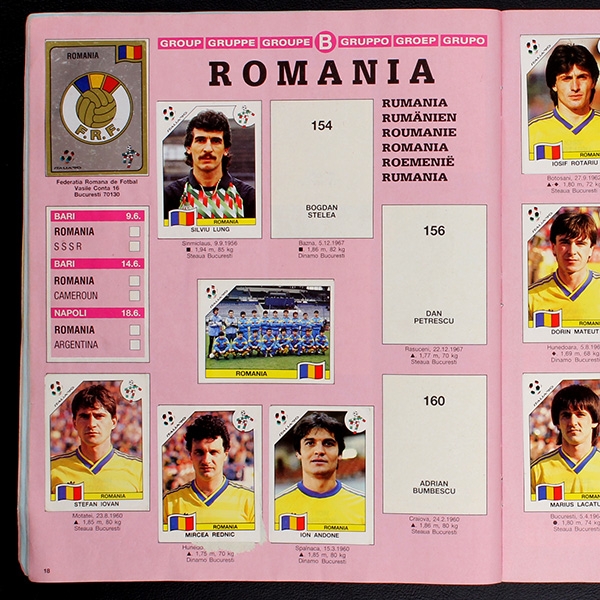 Italia 90 Panini Sticker Album teilgefüllt - schlecht