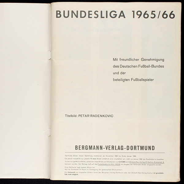 Bundesliga 65 Bergmann Album teilgefüllt