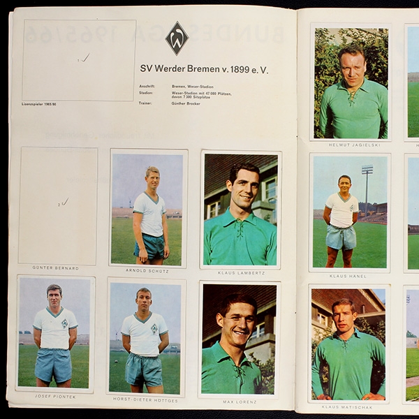 Bundesliga 65 Bergmann Album teilgefüllt