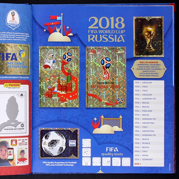 Russia 2018 Panini sticker album complete - Hardcover