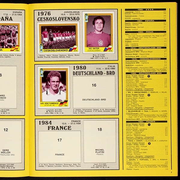 Euro 88 Panini Sticker Album teilgefüllt