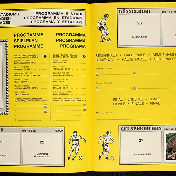 Euro 88 Panini Sticker Album teilgefüllt