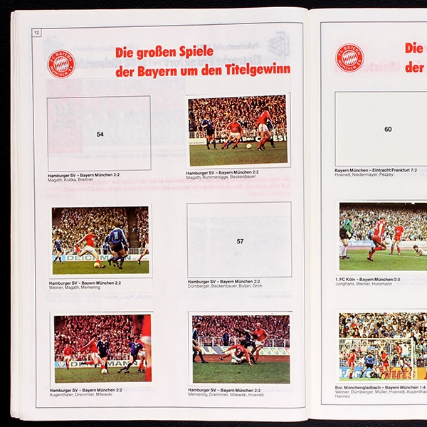 Fußball 81 Bergmann Sticker Album teilgefüllt -77