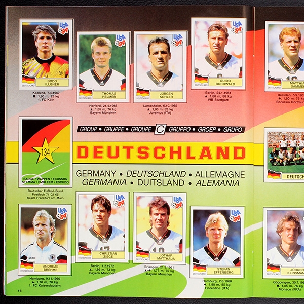 USA 94 Panini sticker album almost complete -10