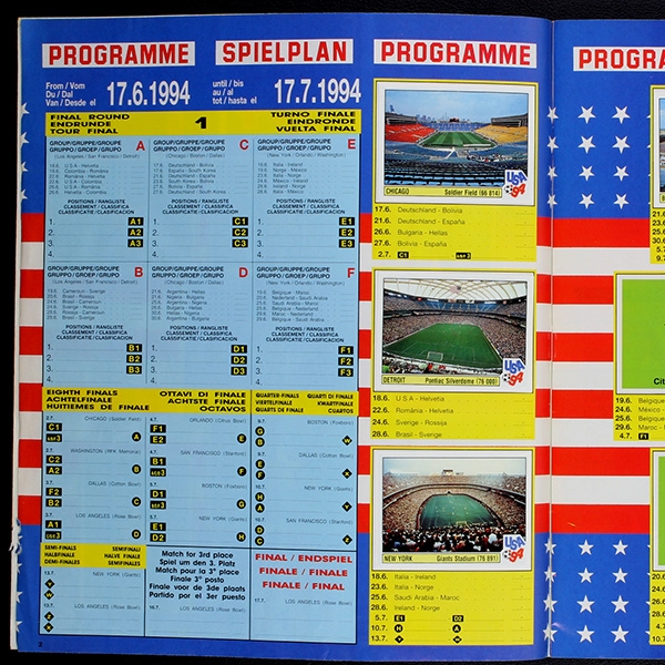 USA 94 Panini album with stickers