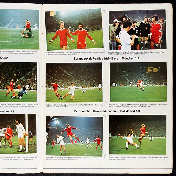 Fußball 1976 Bergmann album with stickers