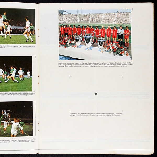 Fußball 1976 Bergmann album with stickers