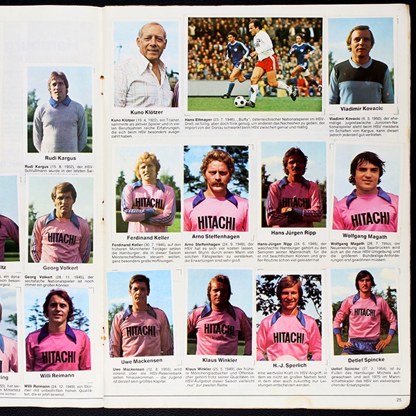 Fußball 1976 Bergmann album with stickers