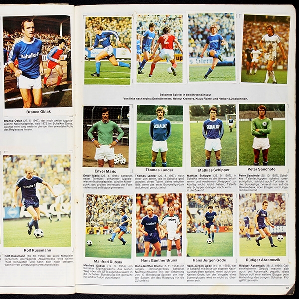 Fußball 1976 Bergmann album with stickers