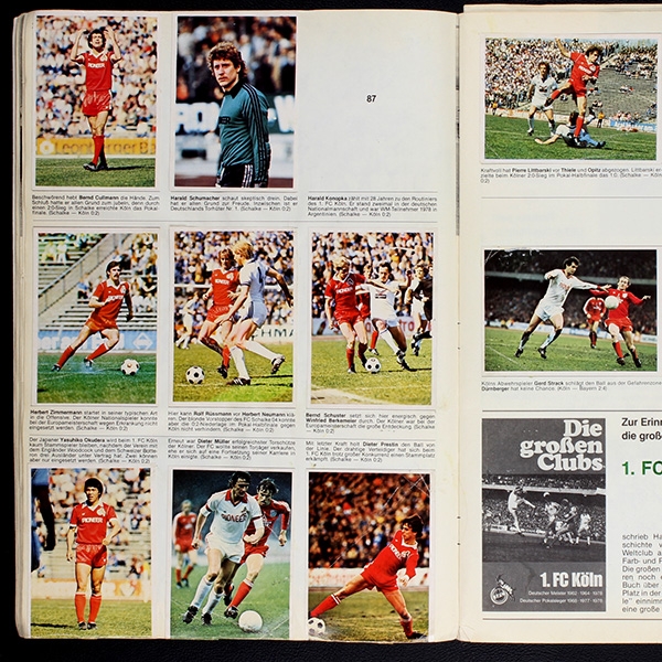 Fußball 80 Bergmann Sticker Album teilgefüllt -32