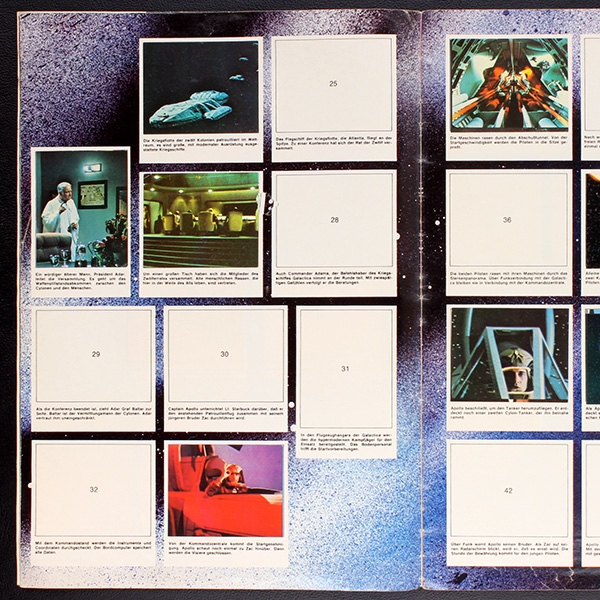 Kampfstern Galactica Sticker Album teilgefüllt