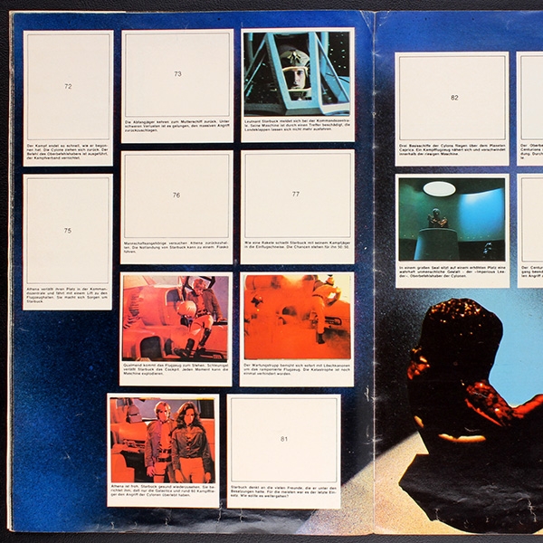 Kampfstern Galactica Sticker Album teilgefüllt