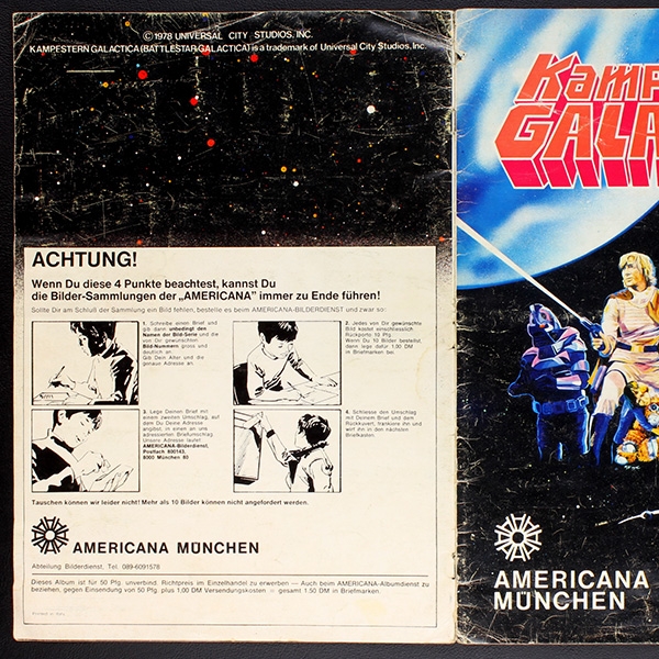Kampfstern Galactica Sticker Album teilgefüllt