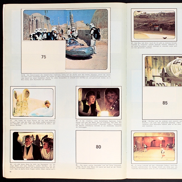 Star Wars Panini album with stickers