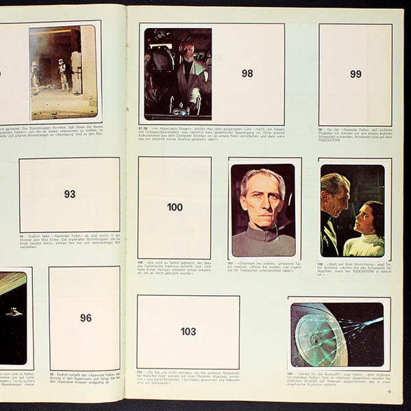 Star Wars Panini Sticker Album teilgefüllt