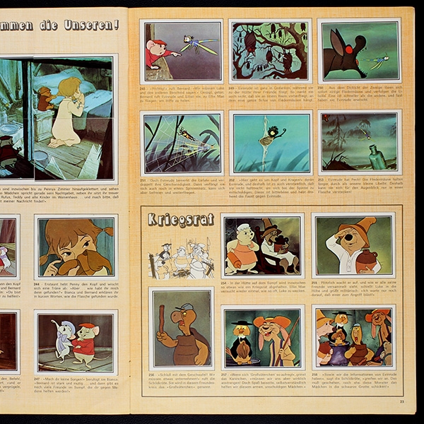 Bernard und Bianca Panini Sticker Album komplett