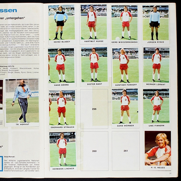 Fußball 75 Bergmann Sticker Album teilgefüllt