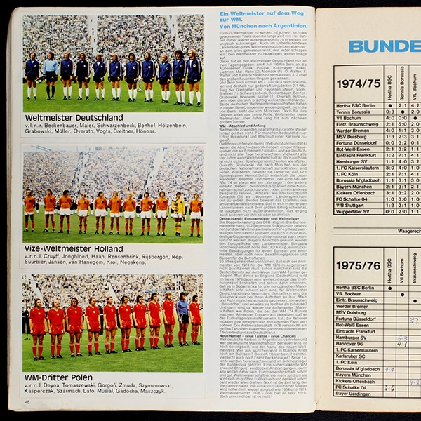 Fußball 75 Bergmann Sticker Album teilgefüllt
