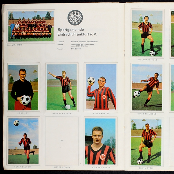 Bundesliga 65 Bergmann Sticker Album teilgefüllt -110