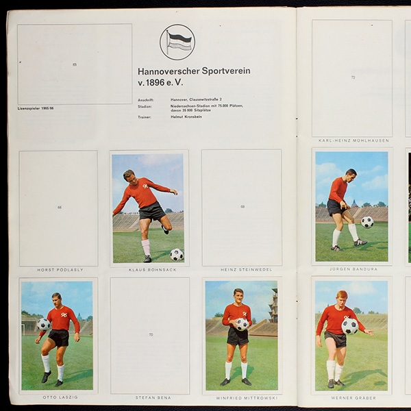 Bundesliga 65 Bergmann Sticker Album teilgefüllt -110
