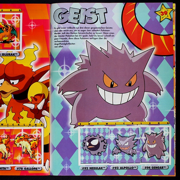 Pokemon Merlin Sticker Album komplett - rot