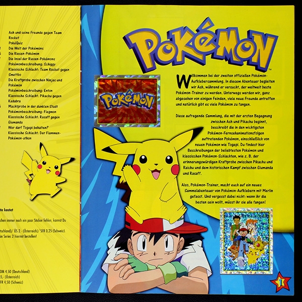 Pokemon Merlin sticker album complete - blue