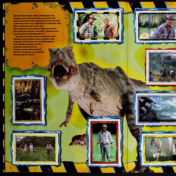 Jurassic Park 3 Merlin sticker album complete