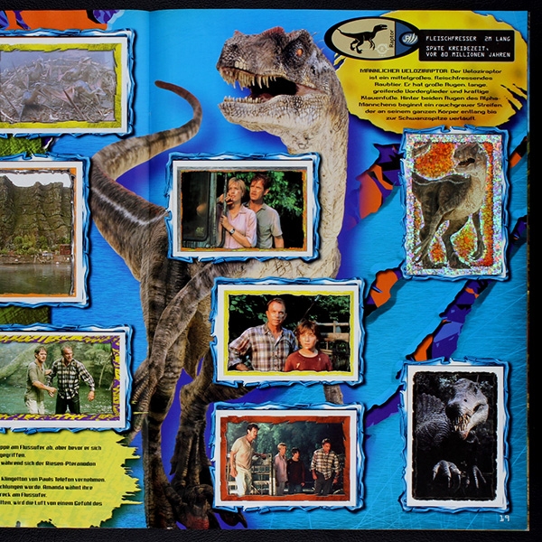 Jurassic Park 3 Merlin sticker album complete