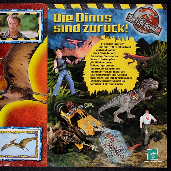 Jurassic Park 3 Merlin sticker album complete