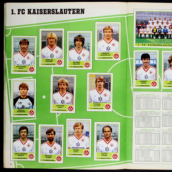 Fußball 85 Panini Sticker Album komplett