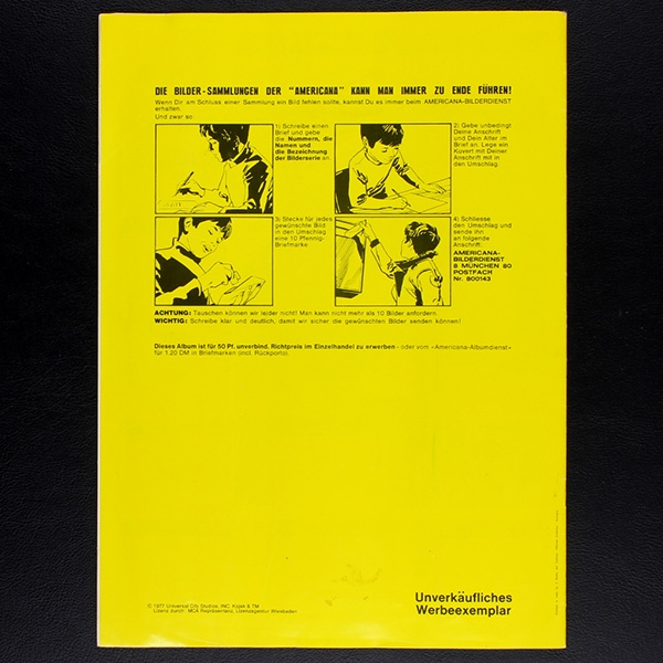 Kojak Americana Sticker Album teilgefüllt