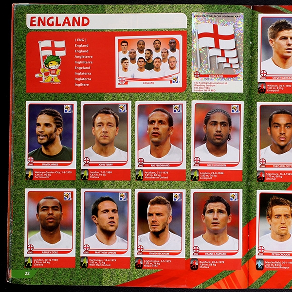 South Africa 2010 Panini sticker album complete