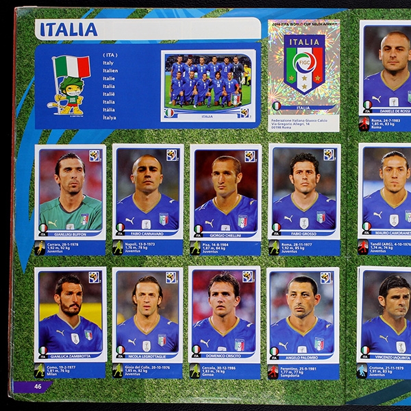 South Africa 2010 Panini sticker album complete