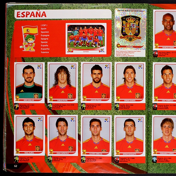 South Africa 2010 Panini sticker album complete