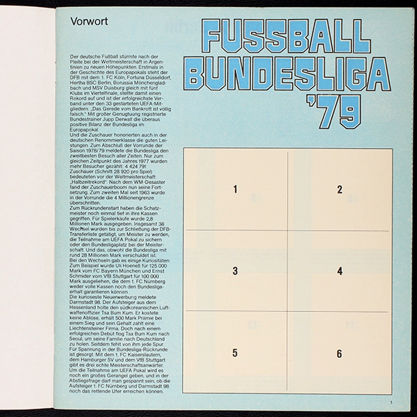 Fußball 79 Panini Sticker Album