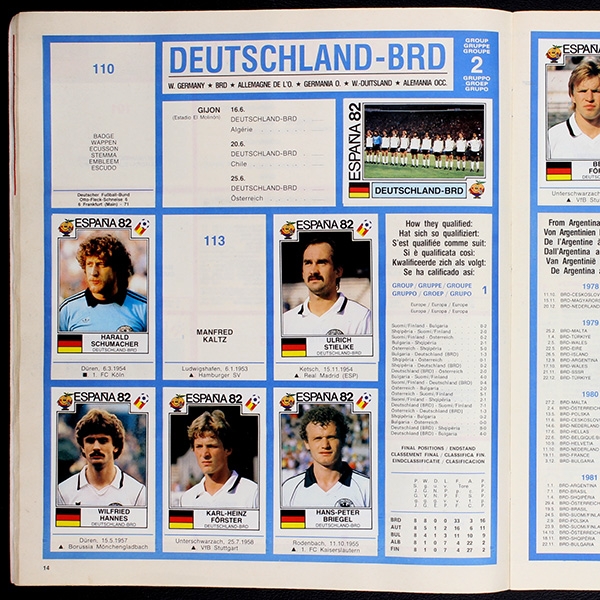 Espana 82 Panini Sticker Album teilgefüllt -58